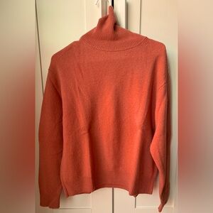 Uniqlo Coral Premium Lambswool Turtleneck Sweater